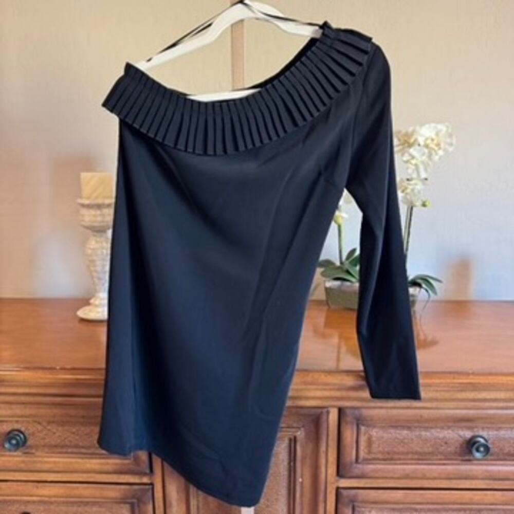 The Kooples One Shoulder Black Dress – NWT – Size Small – Crepe Mini - Picture 6 of 16
